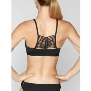 Athleta High neck marcame bikini top